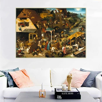 Citon Pieter Bruegel《Netherlandish Salamana》Audekls Mākslas, Eļļas Glezna Mākslas Plakātu Grafiskās Sienas Dekori Mājas Interjeru Apdare
