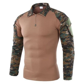 Multicam Vienotu Militārās Garām Piedurknēm T Krekls Vīriešiem Maskēties Armijas Kaujas Krekls Airsoft Peintbola Drēbes Tactical Krekls
