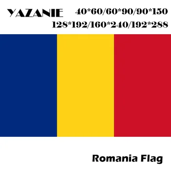 YAZANIE 60*90cm/90*150cm/120*180cm/160*240cm Rumānijas Karogu Liela rumānijas Karogi Un Baneri, Āra Kokvilnas Logo Sporta Lidot Banner