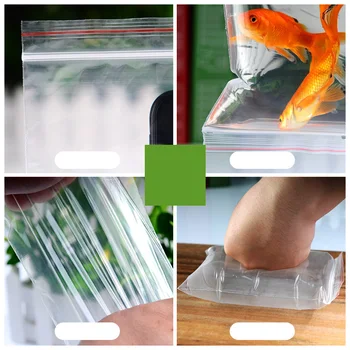 0.05 0.08 mm Zip Lock Grip caurspīdīgas Plastmasas Iepakojuma Maisiņu Pārtikas PE Pakāpes Uzkodu, Saldumu Cepšanas Sevi Noslēdz Uzglabāšanas Pakete