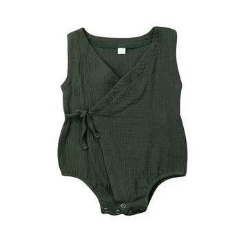 0-18M Jaundzimušais Mazulis Baby Girl Jumpsuit Apģērbu Vasaras Kokvilnas Bowknot Romper Vienkāršā Gadījuma Tērpiem Infantil Apģērbu Kostīms