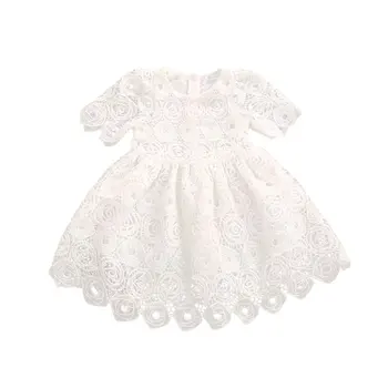 0-24M Toddler Jaundzimušais Meitenes Kleita Balta Mežģīņu Tutu Puse Kāzu Kleita Princese Lieldienu Tērpi Zīdainim Meitenes