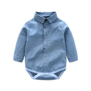 0-3T jaundzimušā apģērbu komplekts zēniem zīdaiņu apģērbi tērps, zils kokvilnas kombinezons + Tumši bikses ar jostas skaists zēni, uzvalks pirmo dāvanu