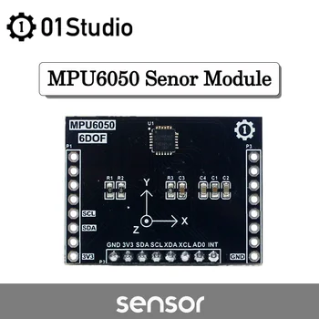 01Studio MPU6050 Senor Modul 6DOF 3-Ass Žiroskops un 3 Ass Akselerometru Micropython Attīstības Doard pyboard