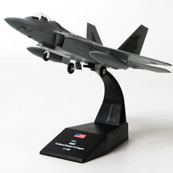 1/100 mēroga ASV Amerikas jūras kara Flotes Armijas F22 cīnītājs lidaparātu lidmašīnu modeļi pieaugušajiem bērniem, rotaļlietas, reklāmas rādīt kolekcijas