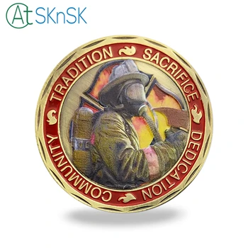 1-10pcs Ugunsdzēsēji Patrons St. Florian Challenge Monētas Ugunsdzēsējs Ugunsdzēsēji Medaljons ASV Piemiņas Suvenīru Monētu Kolekciju