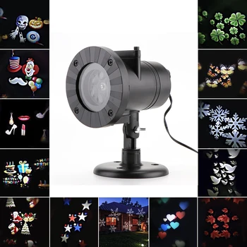 1/12 Modeļus LED Lāzera Projektoru Sniegpārslas Disko Gaismas, Ziemassvētku Apgaismojums Ūdensnecaurlaidīgs Ziemassvētku Rotājumi Mājās