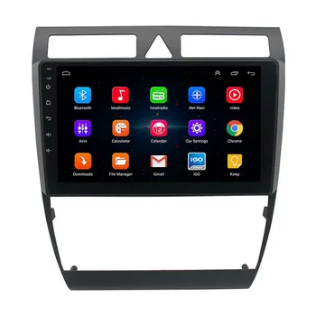 1+16.G Android 9.1 Auto Radio Multimediju Atskaņotājs, Audi A6 Navigācija GPS 2Din 9 Collu Digital Touch-screen WiFi Atpakaļskata
