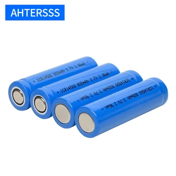 1-16 gabals 14500 uzlādējams akumulators 3,7 V 14500 AA 2A litija 800-900mAh plakanu galvu contact baterijas