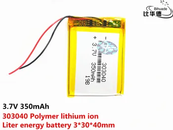 1/2/4gab 303040 litija polimēru baterija Uzlādējams Li-ion Akumulators 3,7 V 350 mAh Ar PCM GPS MP3 MP4 MP5 PDA LED Gaismas