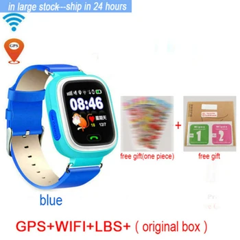 1.22 collu LCD Touch Screen Watch GPS Q90 Bērnu Smart Skatīties Tālrunis Nostāju Bērniem Skatīties Krāsu WIFI SOS Smart Baby rokas Pulkstenis