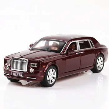 1:24 Rolls Royce Phantom Modeļi Automašīnu, Metāla Modeļa Skaņas Un Gaismas Pull Atpakaļ SUV Bērniem 7 Durvis Var Atvērt Automašīnas Miniatūras