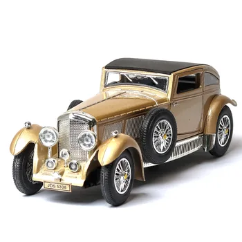 1/28 Klasisko Auto Modelis Bentley 8L 1930 Antīks modelis Spēlēt Transportlīdzekļu Rotaļlietas Apdare