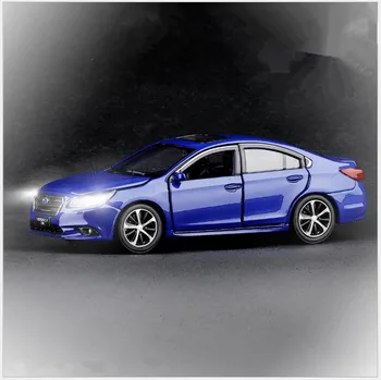 1:32 augstas simulācijas Subaru Legacy sakausējuma pull atpakaļ modeli,6 atvērto durvju simulācijas skaņas un gaismas savākšanas rotaļlietas,bezmaksas piegāde