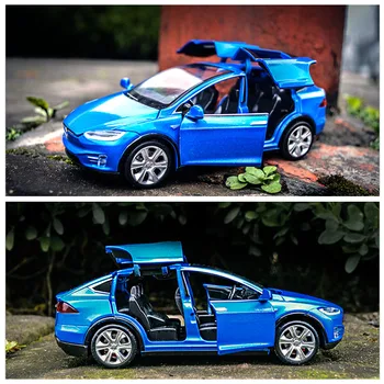 1:32 Tesla Model X augstu simulācijas sakausējuma auto modelis auto bērniem, rotaļlietas, metāla modeļa automašīnas bērnu rotaļlietu kolekcija bezmaksas piegāde