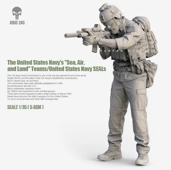 1/35 (40-50mm) ASV Navy SEALs Sveķu Karavīrs (Balta Pelējuma) XDUS-245-248
