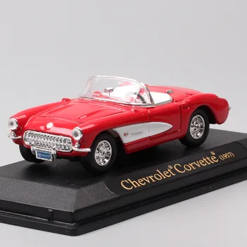1:43 mēroga classic retro 1957. gada Chevrolet Corvette C1 chevy kalni vette Lējumiem Transportlīdzekļa automašīnas rotaļlieta modelis sīktēliem, bērnu suvenīru