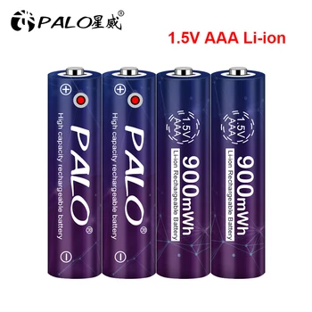 1,5 V li-jonu AAA uzlādējamās baterijas 900mwh aaa baterijas 3A
