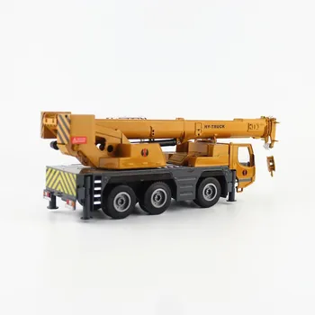 1:50 sakausējuma modeli, bērnu rotaļu simulācijas automašīnu smago celšanas celtņa transporta inženierijas transportlīdzekļa dāvanu kastē