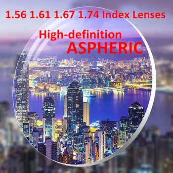 1.56-1.74 Indekss ASFĒRISKIE Optiskie Recepšu HD Sveķu Lēcas Tuvredzība Oculos De Grau