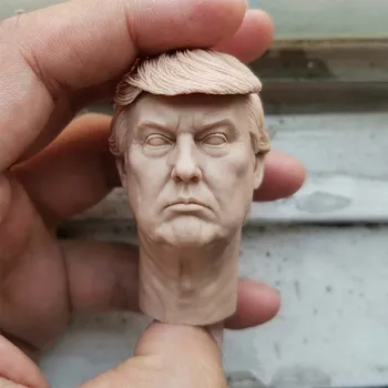 1/6 cilvēks PVC Vadītājs Cirsts Tukšu 1/6 Mēroga Donald Trump Vadītājs Sculpt Unpainted Galvas Modeļa piemērotību 12