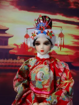 1/6 Kolekcionējamus Ķīnas Qin Lianyu Lelles Vintage Etniskā BJD Lelles Ming Dynasty Meitene Rotaļlietas Ziemassvētku Dāvanu, Suvenīru