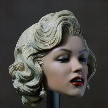 1:6 mēroga Merilina Monro Sieviešu Galvas Sculpt Kungi dod Priekšroku Blondīnēm 1953 12