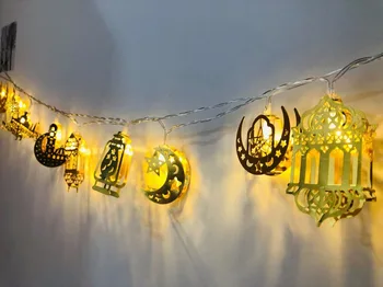 1.65/3m Kāzu Dekorēšana Zvaigžņu Mēness LED Gaismas Stīgu EID Mubarak Ramadāna Apdare, Dzimšanas dienas svinības Apdare Piederumi