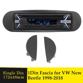 1 Din Auto Radio Fascijas Rāmis Volkswagen New Beetle 1998-2018 Auto DVD Atskaņotājs Audio Adapteri Bezel Rāmis Uzstādīšanas Komplekts Panelis