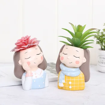 1 gab., Augu Pot 2019. gadam jauniem, radošiem mazajiem puķu podi, pods sulīgs kaktuss bonsai puķu pods Valentīna Dienas dāvana viņai