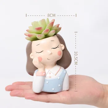 1 gab., Augu Pot 2019. gadam jauniem, radošiem mazajiem puķu podi, pods sulīgs kaktuss bonsai puķu pods Valentīna Dienas dāvana viņai