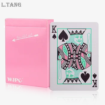 1 Klāja Rozā Spēlējot Kārtis Sievietēm Meitene Pokera Plastmasas Poker Dāvanu Kartes Ceļojumiem Ģimenes Spēle L585