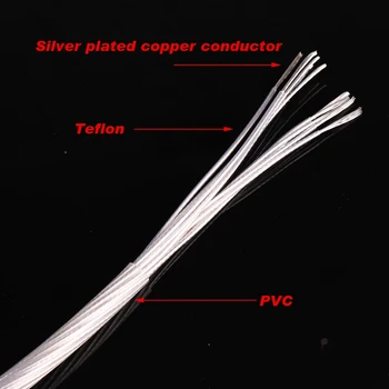 1 pāris Audiomeca hifi skaļruņu kabeli sudraba pārklājumu diriģents tīra vara oglekļa šķiedras banana plug