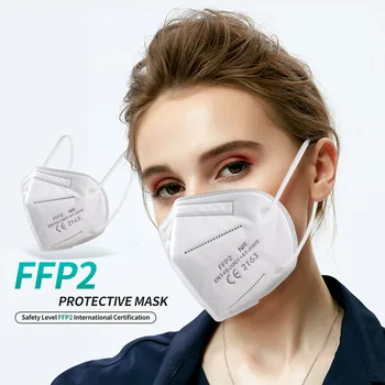 10-100GAB KN95 FFP2 Mascarillas Melns 5 Slānis Sejas Maska KN95 Atkārtoti FPP2 Colores Homologada Pieaugušo Aizsardzības Facial Masque GP2