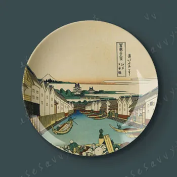 10 Collu Fu Yue Trīsdesmit seši Viedokli Hokusai Svētku Dienā Veida Apdares Plāksnes Pakārt Ēdiens Plāksnes Keramikas Plāksnes Apdares Plāksnes Sienai