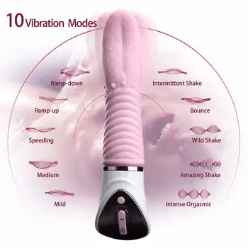 10 Frekvences Mēle, Vibrators Sieviešu Masturbācija Klitora Stimulators Orālo Seksu G Spot Vibrācijas Massager Sieviešu Pieaugušo Seksa Rotaļlietas