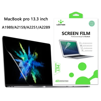 10 gab. Ekrāna Aizsargs MacBook Pro 13-inch 2020-2016 A2251/A2159/A1989/A2289, HD Skaidrs, Plēves ar Hidrofobo Pārklājumu