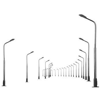 10 gabali, augstums 8 cm modelis ielas lampas apgaismojums vienu modeli dzelzceļa ainava