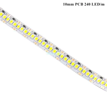 10 Gabali LED Lentes 5m SMD 2835 120 240 LED/m DC12V IP20, kas Nav ūdensnecaurlaidīga Elastīga Lente String lentes, LED lampas, gaismas, Nakts Dekori