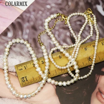 10 gabali Tiny pērļu kaklarotu dabas pērļu krelles kaklarota REMONTDARBOS rotaslietu izgatavošana samaisa lieluma fāzēm kaklarota 9700