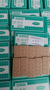 10 kastes huanqiu sterilā auss nospiediet adatu Auss akupunktūras adatu Intradermālu adatu 100gab