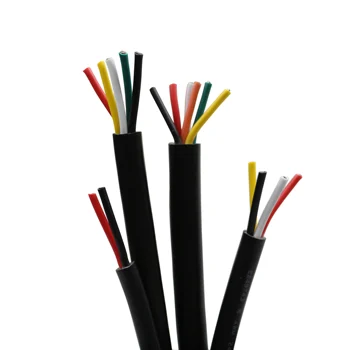 10 metru UL 2464 26AWG 2C / 3C / 4C / 5.C /6C vairākkodolu PVC kabeļu jaka alvotas vara stieples audio kabelis, Strāvas kabelis vadu