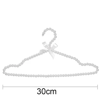 10 Pack Pērļu Krelles Plastmasas Elegants Modes Apģērbu Pakaramie Standarta Pakaramie Pieaugušajiem un Bērniem(Balts)