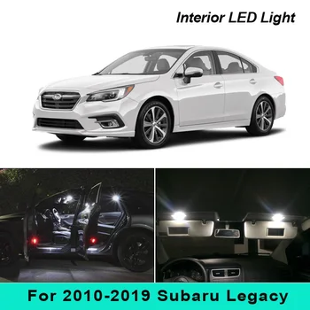 10 x Xenon White Auto, Led Gaismas Pakete Interjeru Komplekts 2010-2019 Subaru Legacy Kartes Dome Bagāžnieka Durvis Licence Plate Light