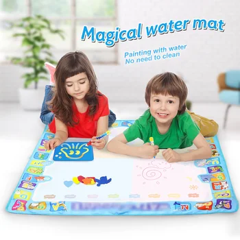 100*100CM Burvju Ūdens Zīmēšanas Paklājiņš ar Ūdens Pildspalvu Zīmēšanas Rotaļlieta Valdes Krāsošana Izglītības Rotaļlietas Bērniem, Bērnu Kuģiem
