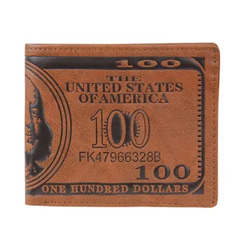 100 Dolāru Seifs Īss Somas, Ādas Maki, Vīriešu Maku Amerikā Notecase Carteira Masculina ID Kartes Turētājs Burvju Seifs L*5