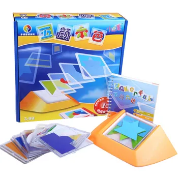 100 Izaicinājums Krāsu Kodu Puzzle Spēles Tangram Mozaīkas Valdes Puzzle Rotaļlietas Bērniem, Bērniem Attīstīt Loģiku, Telpisko Domāšanu Rotaļlietas