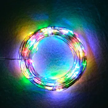 100 LED USB Darbojās Sudraba Stieples String Gaismas Ķēdē, Āra Ziemassvētku Zvaigžņotām Pasaku Gaismas Vainags Puse, Kāzu Dekorēšana