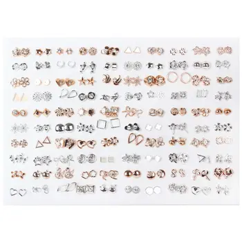 100 Pāri Dažādu Stilu Mini Plastmasas Hipoalerģiska auskariem Daudz Bērniem