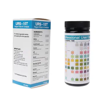 100 Sloksnes URS-10T Urīna analīze Reaģenta Sloksnes 10 Parametri) Urīna Testa plāksnīti, Leikocīti, Nitrītu, Urobilinogen, Olbaltumvielu, pH